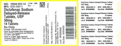 Container Label (Label Diclofenac Sodium Dr Tabs 50mg Bpi(10544 923 14) Actavis(0228 2550 11) Rev1)